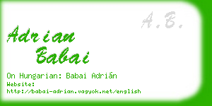 adrian babai business card